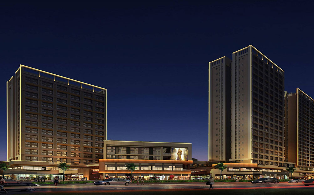 深圳保利達(dá)灣景商務(wù)中心建筑物泛光照明、樓體燈光字和LED施工工程